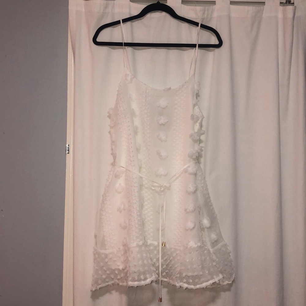 Trendy White Puff Dress